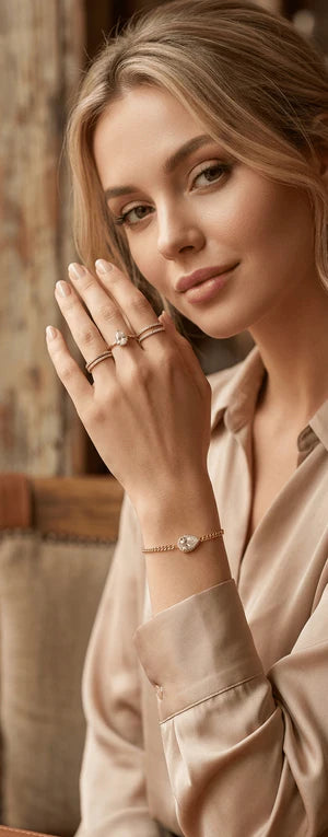Heart Crystal Adjustable Bracelet